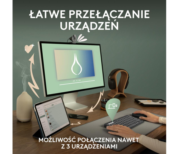 LOGITECH K380s Pebble Keys 2 grafit - 1172750 - zdjęcie 7